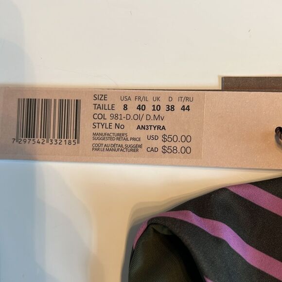 Gottex Women’s Au Naturel Striped Mi-Rise Bikini Bottom - Picture 6 of 8